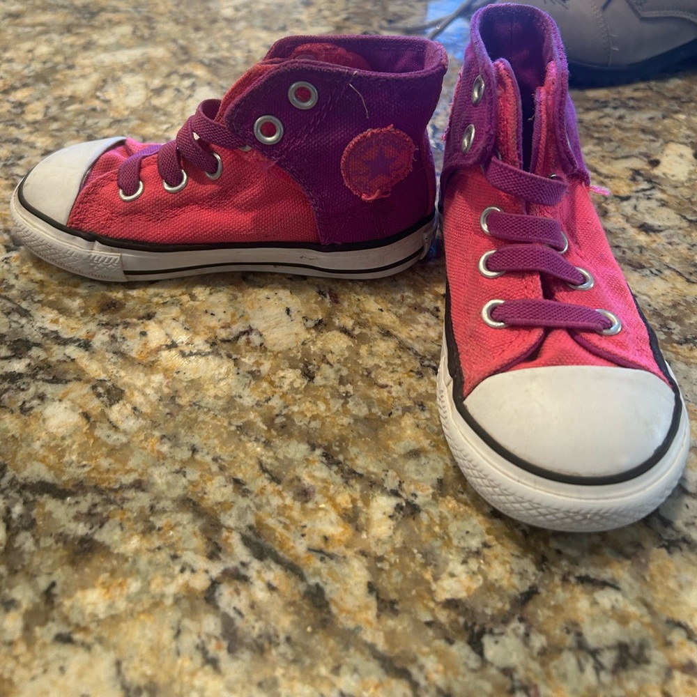 Kids Pink High-Top Sneakers